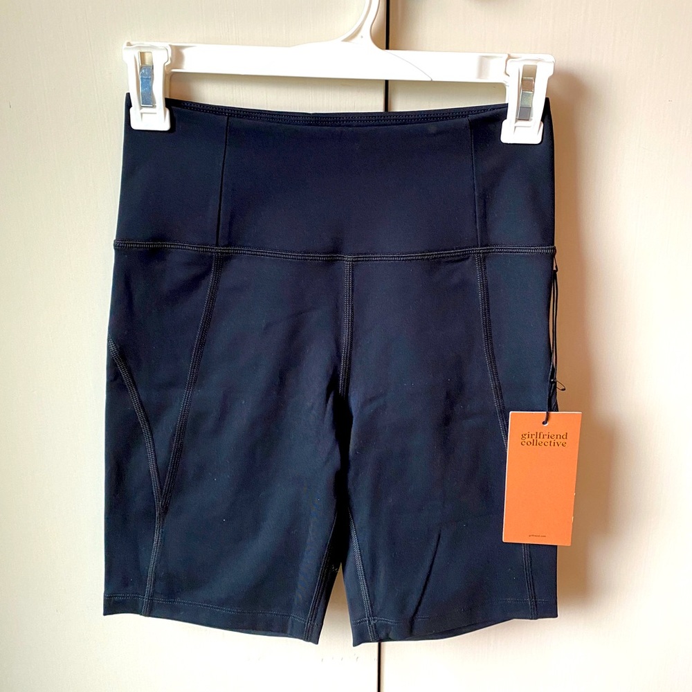 Girlfriend Collective High Rise Bike Short, black